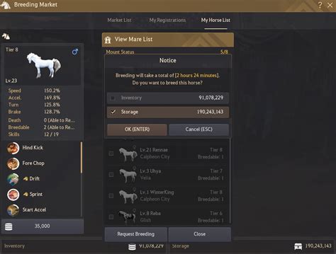 how to increase horse tier bdo.